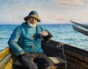 Michael Ancher Fisherman from Skagen oil painting